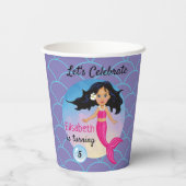 魔法の人魚の下ザシー誕生日 紙コップ (裏面)