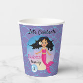 魔法の人魚の下ザシー誕生日 紙コップ (正面)