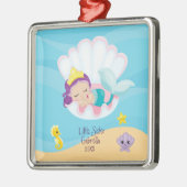 魔法の人魚の妹のクリスマス メタルオーナメント (左)