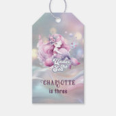 魔法の人魚の子供の誕生日パーティー ギフトタグ (正面)