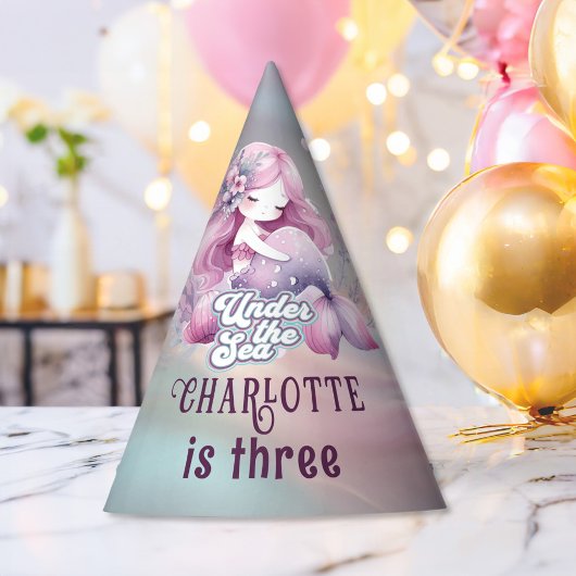 魔法の人魚の子供の誕生日パーティー パーティーハット