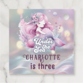 魔法の人魚の子供の誕生日パーティー フェイバータグ (裏面)