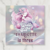 魔法の人魚の子供の誕生日パーティー フェイバータグ (正面)