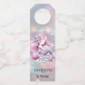 魔法の人魚の子供の誕生日パーティー ボトルネックタグ (裏面)