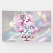 魔法の人魚の子供の誕生日パーティー 横断幕 (横)