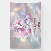 魔法の人魚の子供の誕生日パーティー 横断幕 (縦)