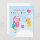 魔法の人魚の教室バレンタインデーのカード シーズンカード (正面/裏面)