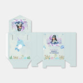 魔法の人魚の水の色の誕生日お気に入りボックス フェイバーボックス (折り畳みなし)