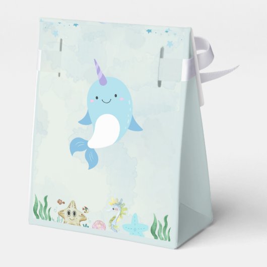 魔法の人魚の水の色の誕生日お気に入りボックス フェイバーボックス (裏面サイド)