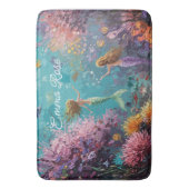 魔法の人魚の水中シーン バスマット (正面縦)