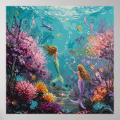 魔法の人魚の水中シーン ポスター (正面)