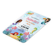 魔法の人魚の海5th誕生日パーティーの招待 マグネット (左側)