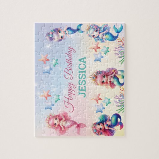 魔法の人魚の誕生日が海下 ジグソーパズル (縦)