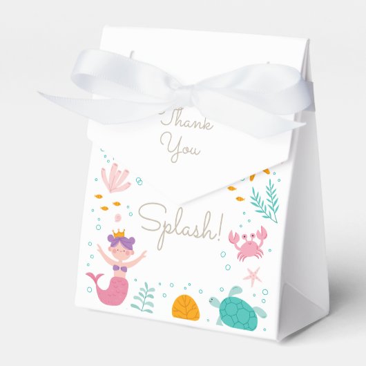 魔法の人魚の誕生日パーティギフトと好意ボックス フェイバーボックス (正面サイド)