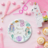 魔法の人魚の誕生日パーティマーメイドフード ペーパープレート (パーティー)