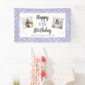 魔法の人魚の誕生日パーティーのカスタム写真 横断幕 (インサイチュ)