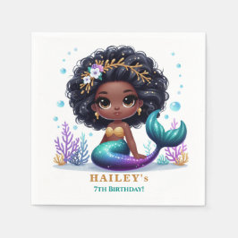 魔法の人魚の誕生日パーティー スタンダードカクテルナプキン