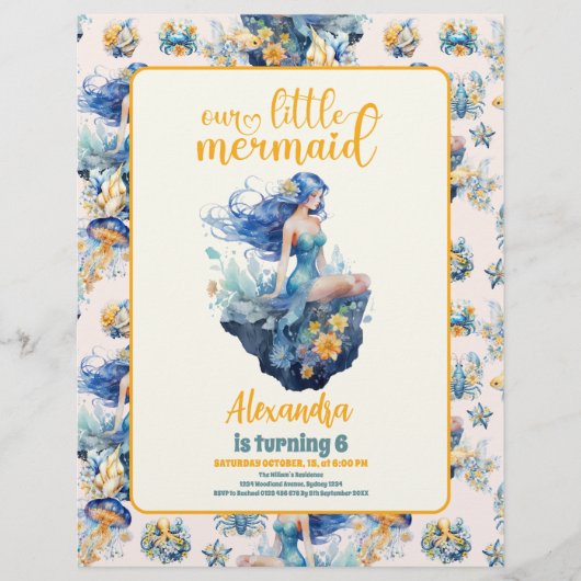 魔法の人魚の誕生日パーティー チラシ (正面)