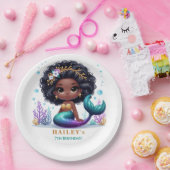 魔法の人魚の誕生日パーティー ペーパープレート (パーティー)