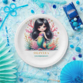 魔法の人魚の誕生日パーティー ペーパープレート (パーティー)
