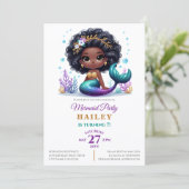 魔法の人魚の誕生日パーティー 招待状 (スタンド正面)