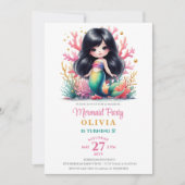 魔法の人魚の誕生日パーティー 招待状 (正面)