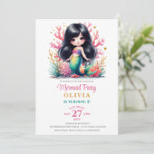 魔法の人魚の誕生日パーティー 招待状 (スタンド正面)