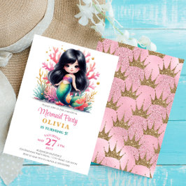魔法の人魚の誕生日パーティー 招待状