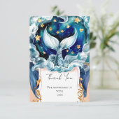 魔法の人魚の赤ちゃんシャワー サンキューカード (スタンド正面)