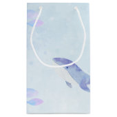 魔法の人魚をテーマにした誕生日パーティー スモールペーパーバッグ (裏面)