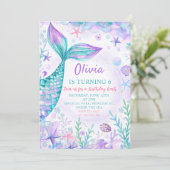 魔法の人魚テールバースデーパーティー 招待状 (スタンド正面)