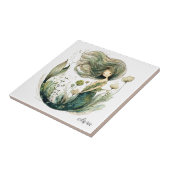 魔法の人魚パーソナライズされた陶磁器タイル タイル (側面)