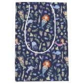 魔法の人魚モダンの水色 ミディアムペーパーバッグ (正面)