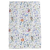 魔法の人魚モダンの水色 ミディアムペーパーバッグ (裏面)