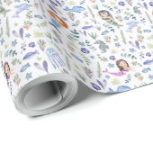 魔法の人魚モダンの水色 ラッピングペーパー (ロールコーナー)