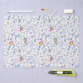 魔法の人魚モダンの水色 薄葉紙 (クラフト)