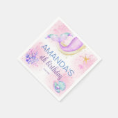 魔法の人魚誕生日ザシー スタンダードカクテルナプキン (角)