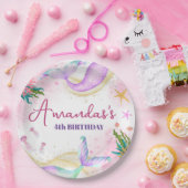 魔法の人魚誕生日ザシー ペーパープレート (パーティー)