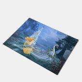 魔法の人魚、スワンボート、クリスマスツリー ドアマット (アングル)