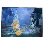 魔法の人魚、スワンボート、クリスマスツリー ラージペーパーバッグ (裏面)