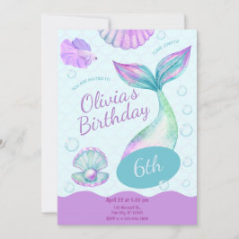 魔法の人魚 海の中の誕生日パーティー 招待状