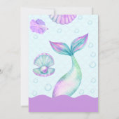 魔法の人魚 海の中の誕生日パーティー 招待状 (裏面)