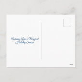 魔法の人魚、白鳥のボートおよびクリスマスツリー シーズンポストカード (裏面)