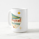 魔法の休日のヴィンテージ コーヒーマグカップ (正面左)