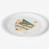 魔法の休日のヴィンテージ ペーパープレート (アングル)