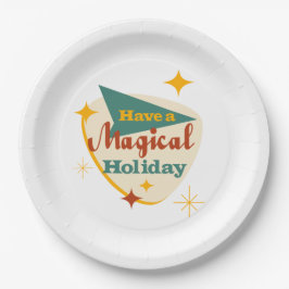 魔法の休日のヴィンテージ ペーパープレート