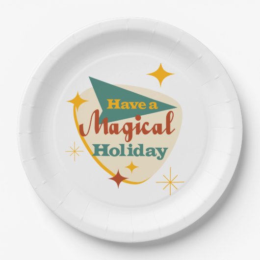 魔法の休日のヴィンテージ ペーパープレート (正面)