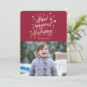 魔法の休日紙ホリデーフォトカード シーズンカード (スタンド正面)