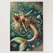 魔法の休日 マーメイド クリスマス ファンタジー ジグソーパズル (縦)