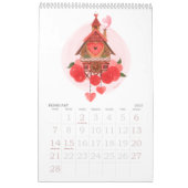 魔法の住居カレン図解入りの、写真付きのダー カレンダー (2月 2027)